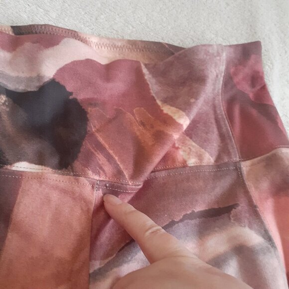 & Other Stories Women's Size Small Pink Brown Abstract Full Leggings - Picture 10 of 10